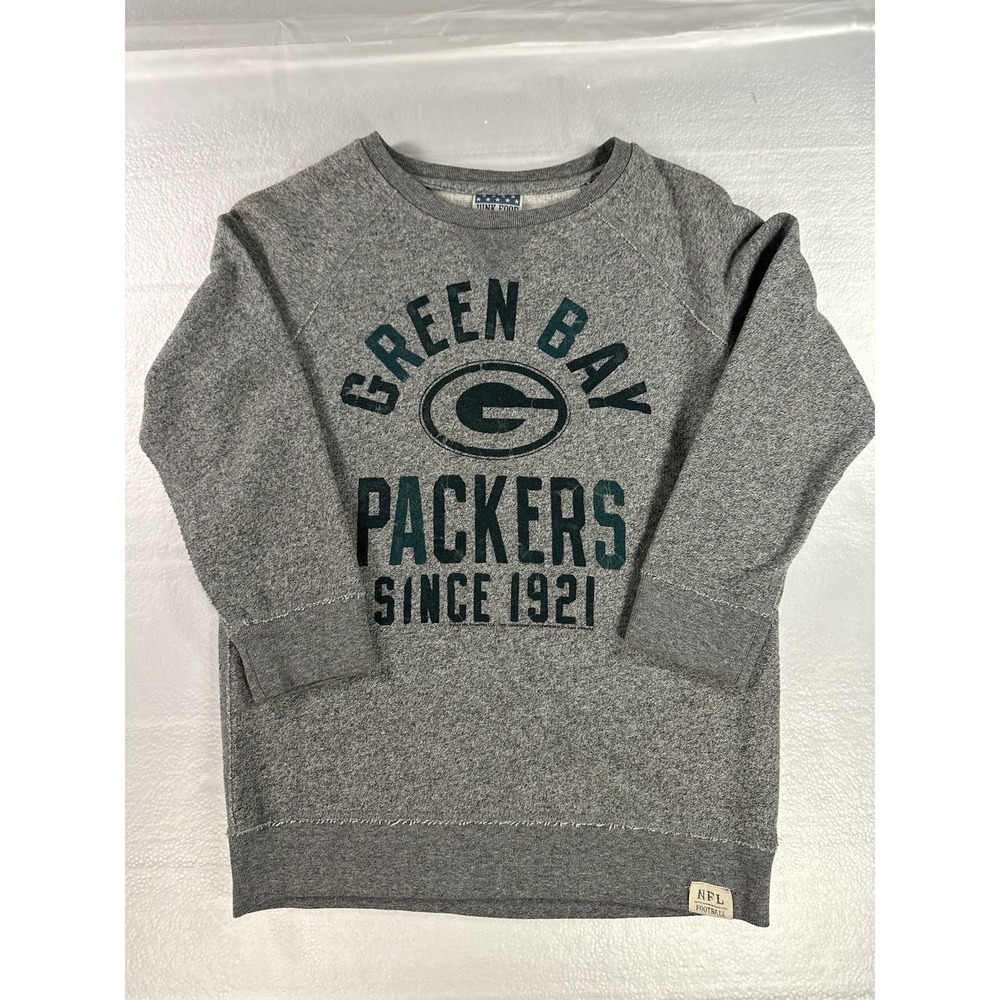 Green Bay Packers Sweatshirt Boy / Toddler XL Small Gray Cotton Fleece Junk Food